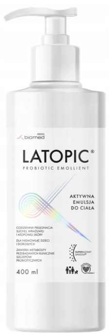 LATOPIC Aktywna emulsja do ciała SKÓRA SUCHA ATOPOWA 400 ml