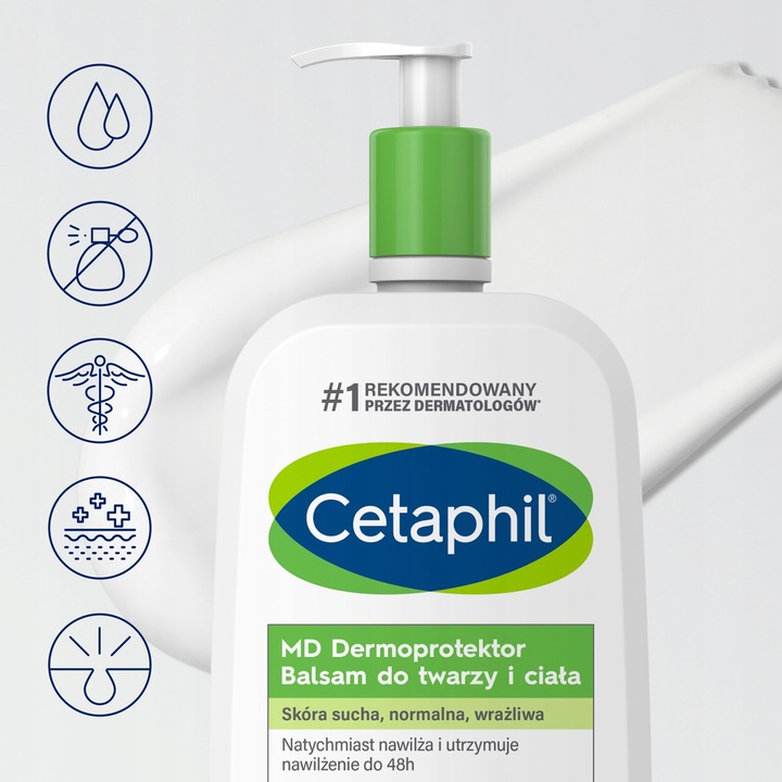 Zestaw Cetaphil EM Emulsja i MD Dermoprotektor 1L
