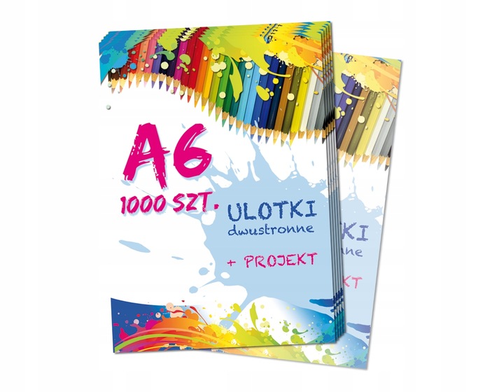 ULOTKI ULOTKA A6 ISO 1000 szt 2str PROJEKT W CENIE