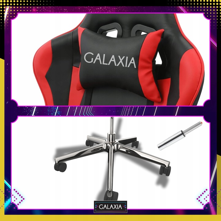 FOTEL GAMINGOWY BIUROWY Obrotowy Z Podnóżkiem Kubełkowy Krzesło Gamingowe