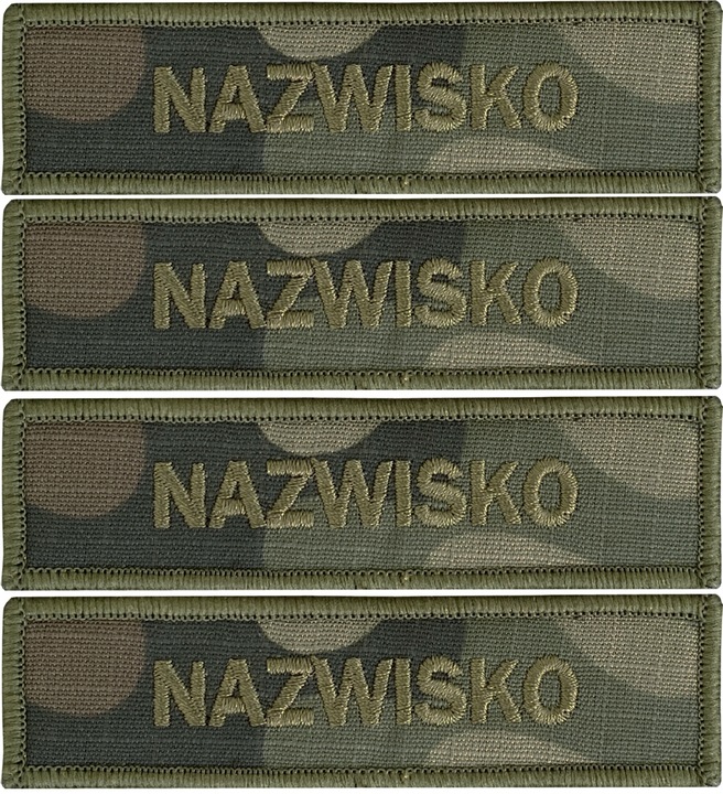 Nazwisko na mundur name patch RZEP x 4 sztuki WZÓR 2024