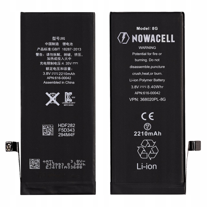 Bateria NOWACELL do telefonu iPhone 8 2210mAh