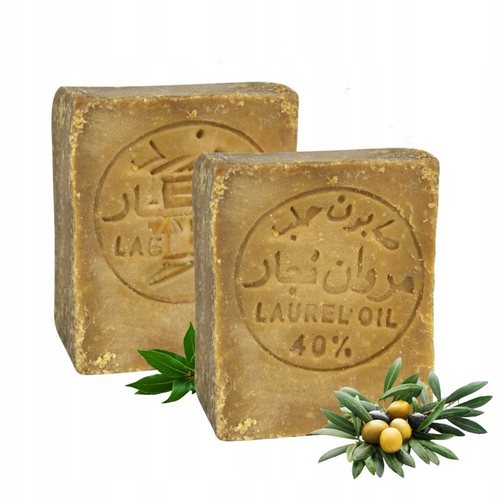 2x ORYGINALNE MYDŁO SYRYJSKIE ALEPPO Z OLIWY I 40% OLEJU LAUROWEGO PAFION