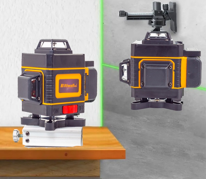 Laser krzyżowy Riwall RNP-01 16 Linii Pro +Zestaw akcesoriów 25 m