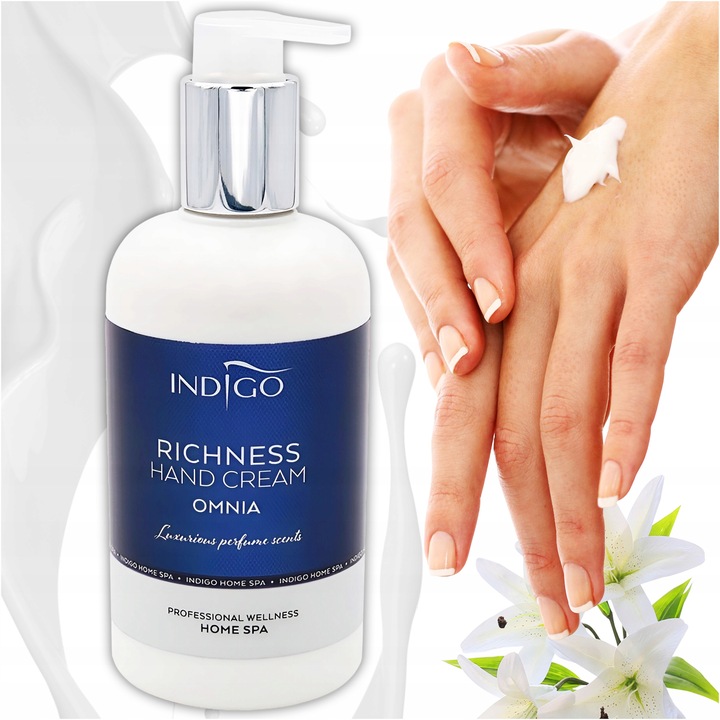 Krem do Rąk Indigo Omnia Z masłem shea i olejem z wiesiołka Nawilża 300 ml