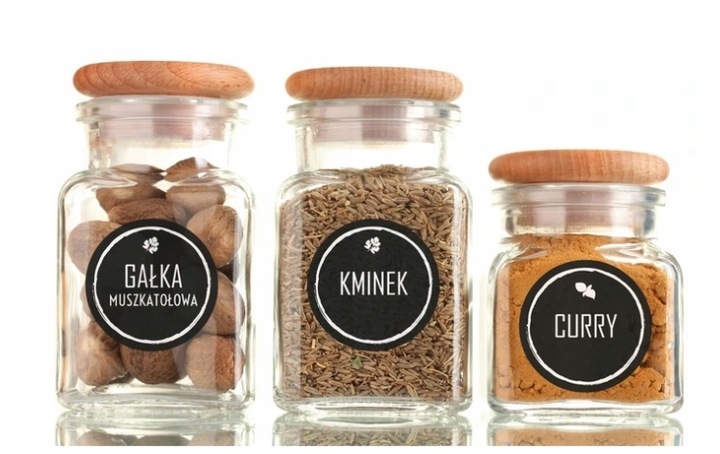 150ml słoik szklany SŁOICZEK na przyprawy z drewnianym wieczkiem 12