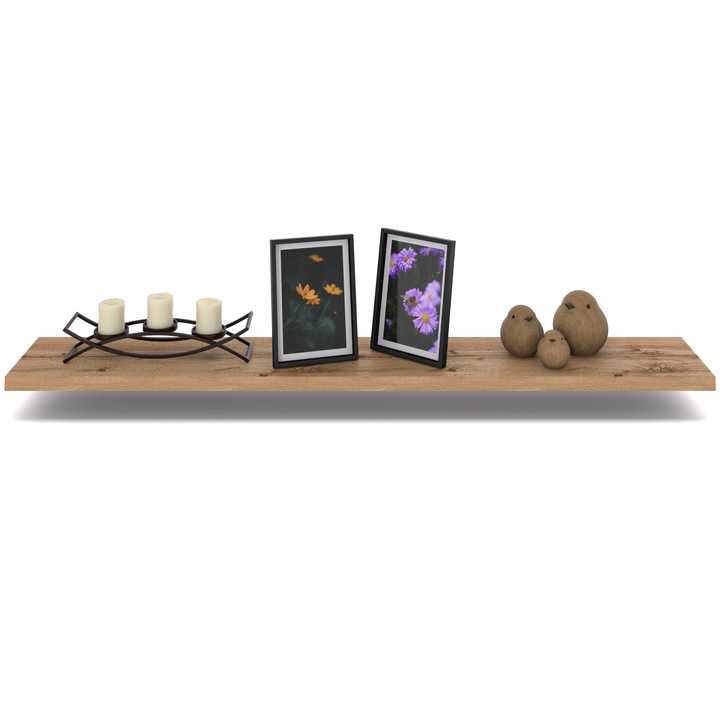 PÓŁKA ŚCIENNA WISZĄCA 100 CM DĄB WOTAN WKRĘT NIEWIDOCZNY WSPRONIK