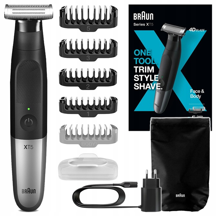 Trymer Golarka męska Braun XT5100 Wet&Dry do ciała brody + ETUI + 6