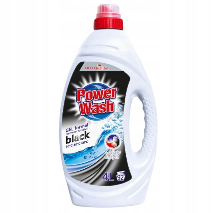NIEMIECKI ŻEL DO PRANIA POWER WASH GEL CZARNEGO OCHRONA 4L