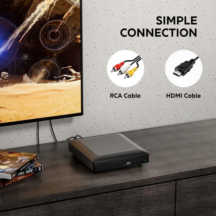 MINI ODTWARZACZ CD/DVD do TV HDMI RCA USB CEIHOIT DVP-508