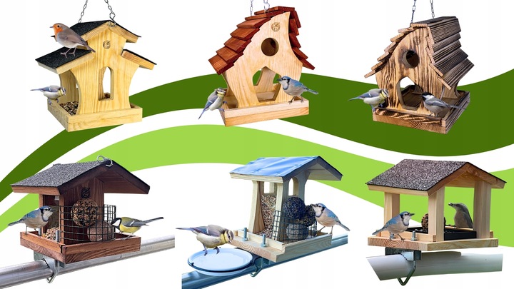 Karmnik Dla Ptaków Opalany Solidny Na Łańcuchu + 200g karmy