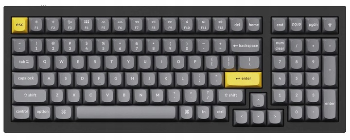 KEYCHRON Keycaps Double Shot PBT o profilu OSA Ciemnoszary Full Set