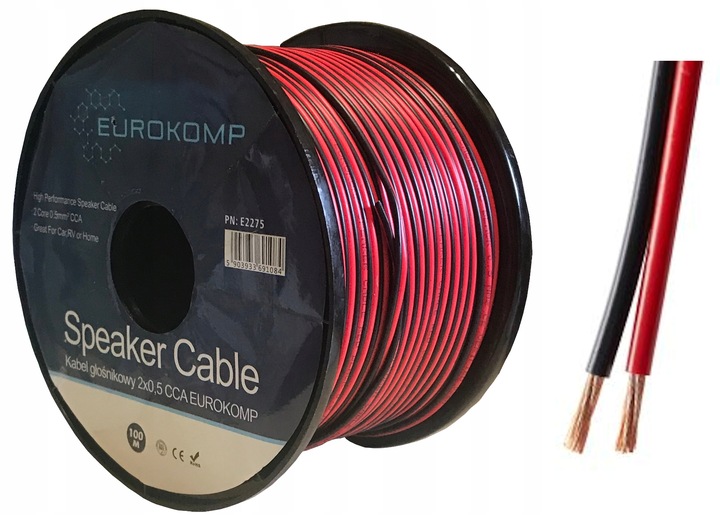 PROFESJONALNY KABEL PRZEWÓD GŁOŚNIKOWY 2x0,5mm CCA HQ