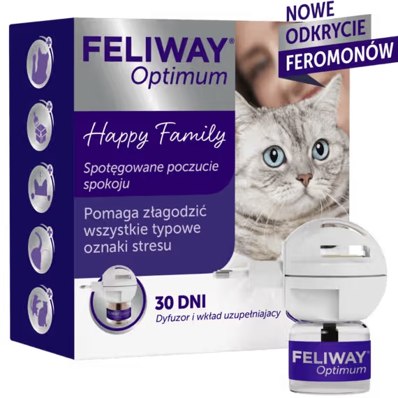 Feliway Optimum Feromony zestaw dyfuzor wkład 48ml