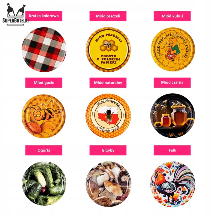 10x SŁOIKI SZKLANE Z ZAKRĘTKAMI 540 ML NA GRZYBY NA PRZETWORY DŻEM +