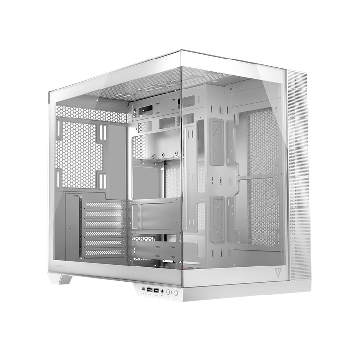 Gamingowa obudowa komputerowa MODECOM VOLCANO PANORAMA NF biała