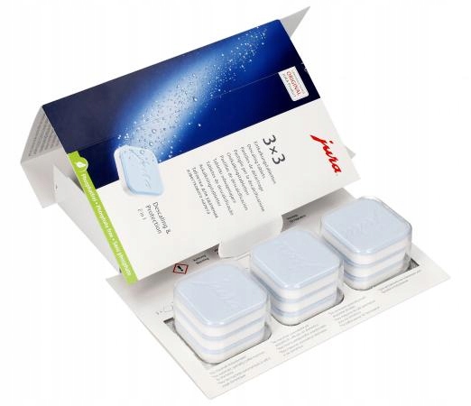 TABLETKI ODKAMIENIAJĄCE DO EKSPRESU 3X3 DO ODKAMIENIANIA JURA 9 SZT
