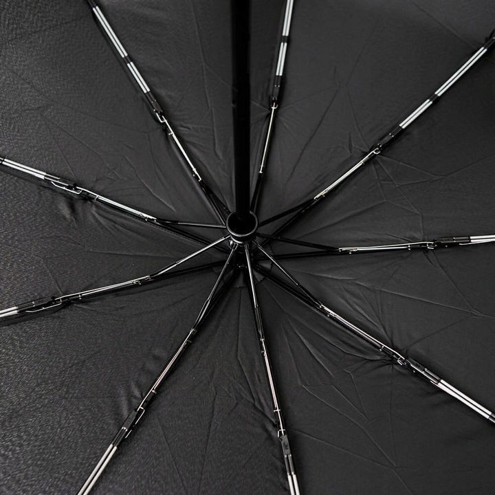 PARASOL PARASOLKA AUTOMATYCZNY WIATROODPORNY CZARNY TIROSS