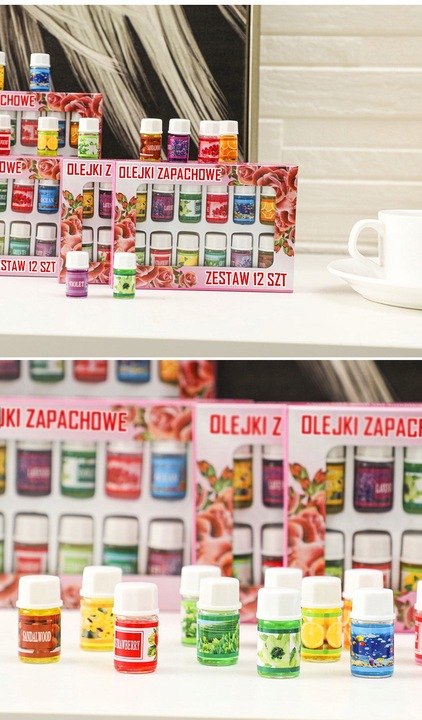 NAWILŻACZ POWIETRZA JONIZATOR AROMATERAPIA DYFUZOR TIMER PILOT I 12x OLEJKI