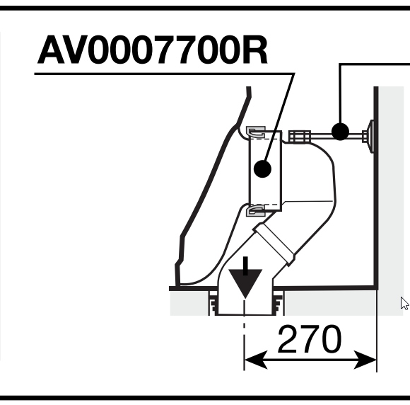 ROCA kolano odpływu pionowego WC odejście od 15-27cm A892009000