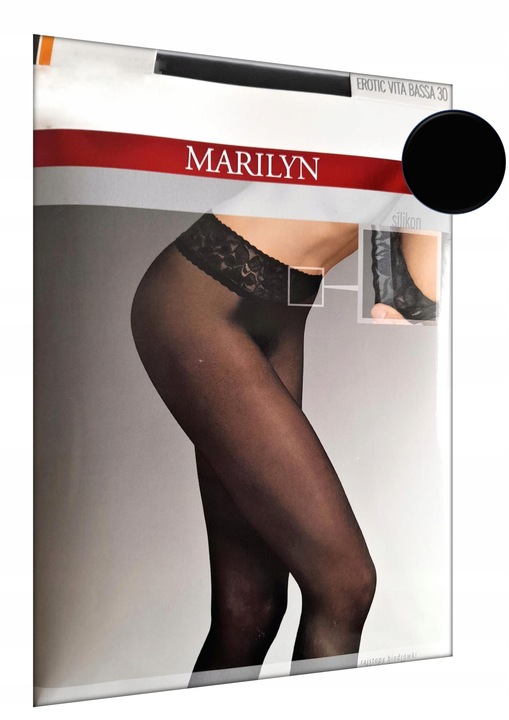 Rajstopy Marilyn EROTIC VITA BASSA 30DEN NERO 4/L