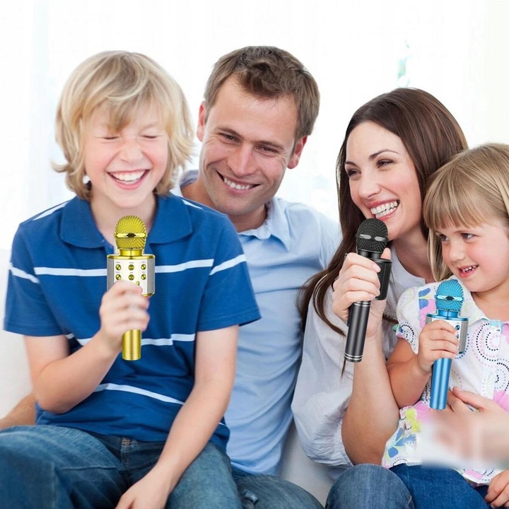 MIKROFON DLA DZIECI BEZPRZEWODOWY BLUETOOTH Z GŁOŚNIKIEM KARAOKE NA PREZENT