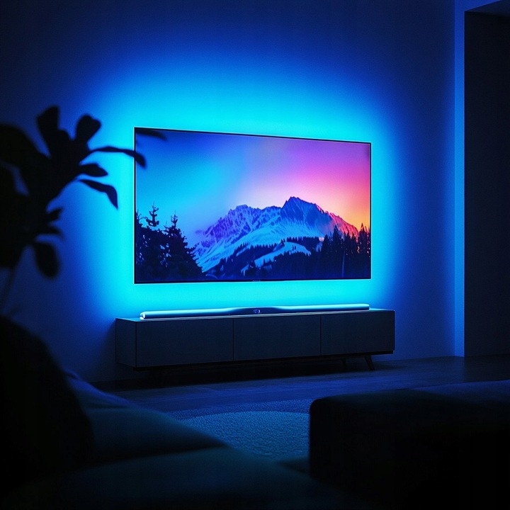 TAŚMA LED RGB 5m Ledy 5050 Listwa 5V KOLOROWA NA PILOTA + APLIKACJA