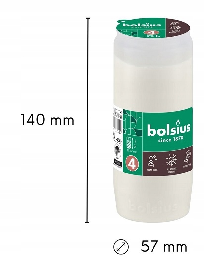 Wkłady Olejowe do Zniczy całoroczne Bolsius RC4 75h - zgrzewka 20