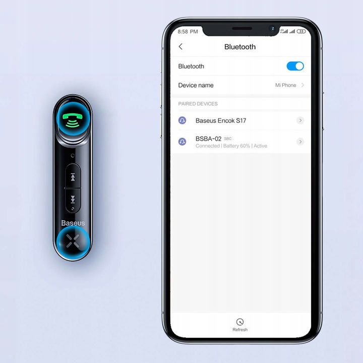 ODBIORNIK ADAPTER BLUETOOTH BASEUS Qiyin 5.0 mini jack 3.5mm AUX