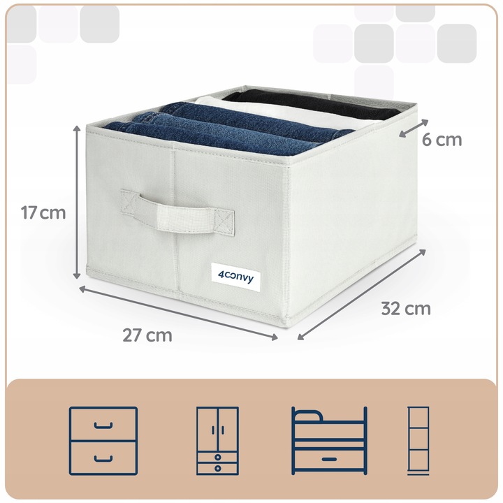 2x organizer pudełko na ubrania spodnie do szuflady garderoby szaf