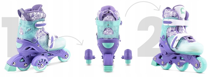 Rolki dla dzieci CARIBOO STEP 1 regulowane - 30-33