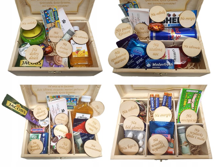 Niezbędnik Skrzynka PREZENT Urodziny BOX 18 30 40 80 pudełko urodzinowe