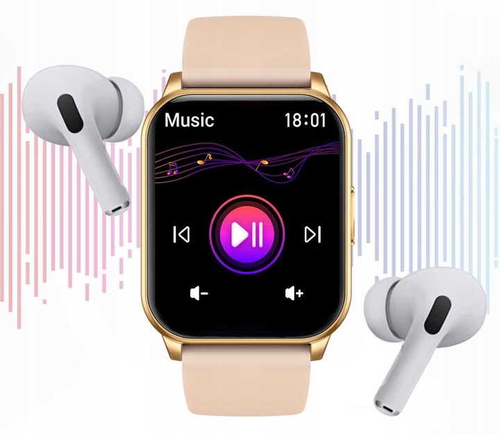 SMARTWATCH ZEGAREK DAMSKI POLSKIE MENU ROZMOWY CIŚNIENIE PULS SPORT ZDROWIE