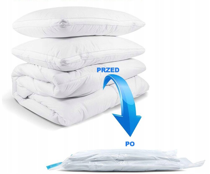 10 Worki Próżniowe Worek Próżniowy 80x110 Duży Mocny Na Ubrania Pościel