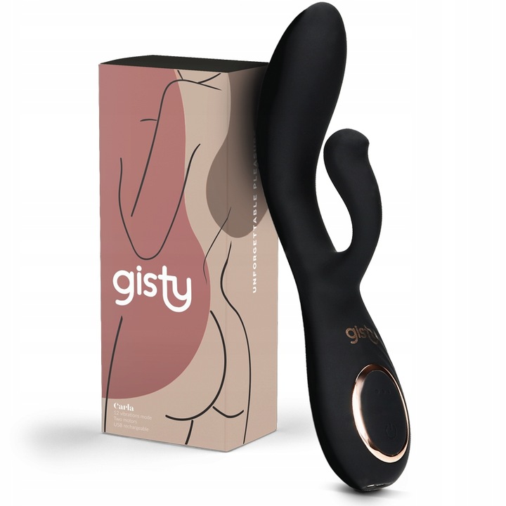 Wibrator damski GISTY masażer łechtaczki punktu G z króliczkiem NA PREZENT