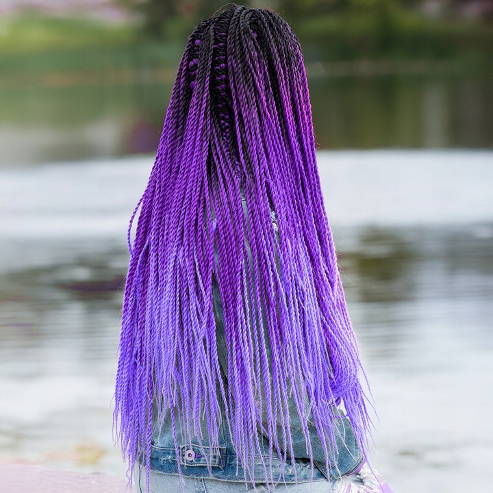 6X WŁOSY SYNTETYCZNE DO WARKOCZYKÓW OMBRE ZESTAW WŁOSÓW DOCZEPY 130CM