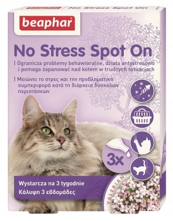 Beaphar No Stress Spot On krople dla kota uspokajające