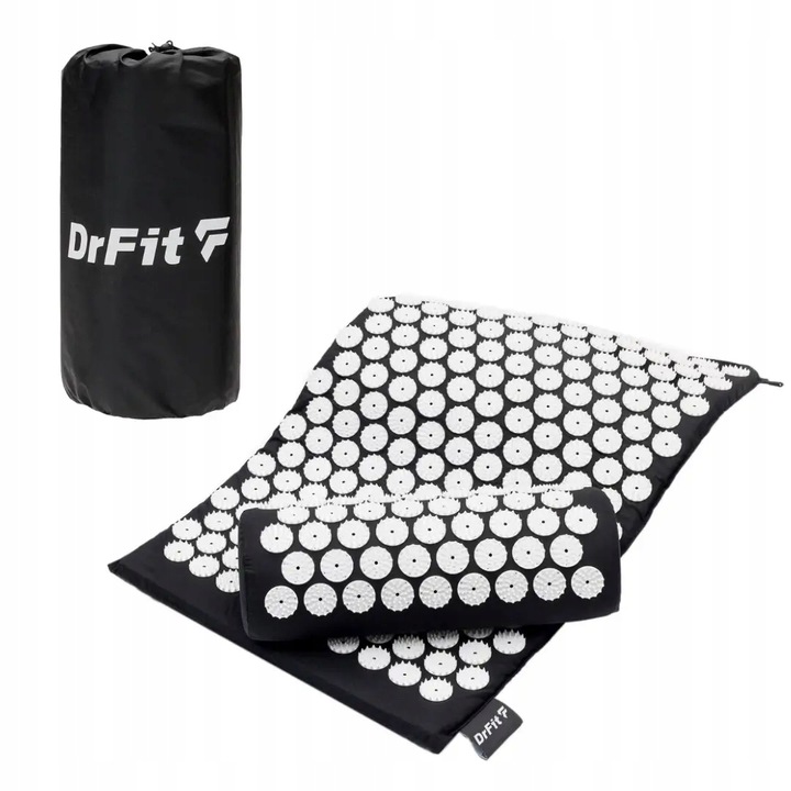 DrFit Zestaw Mata Akupresurowa z Poduszka Masaż Kręgosłupa Relaks Zdrowie