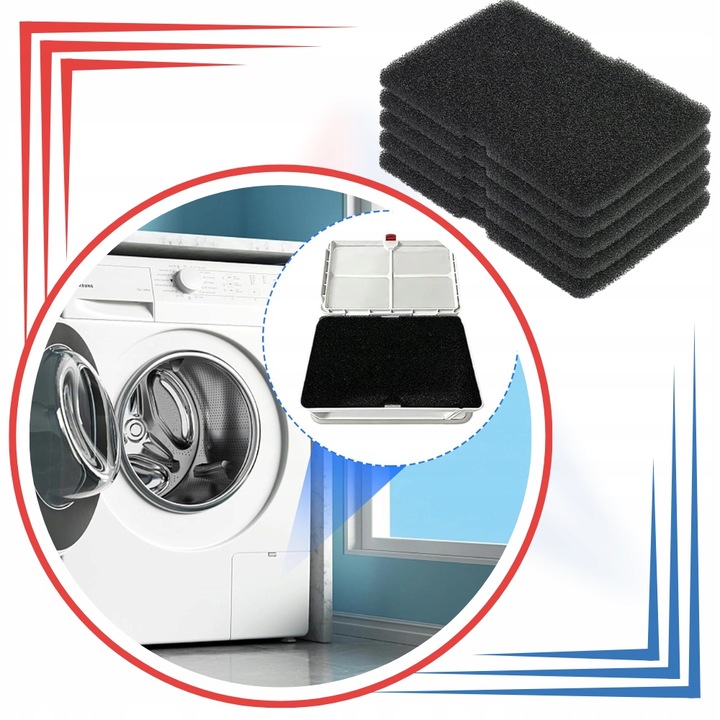 5 x Filtr do suszarki Beko Grundig zmywalny gąbkowy