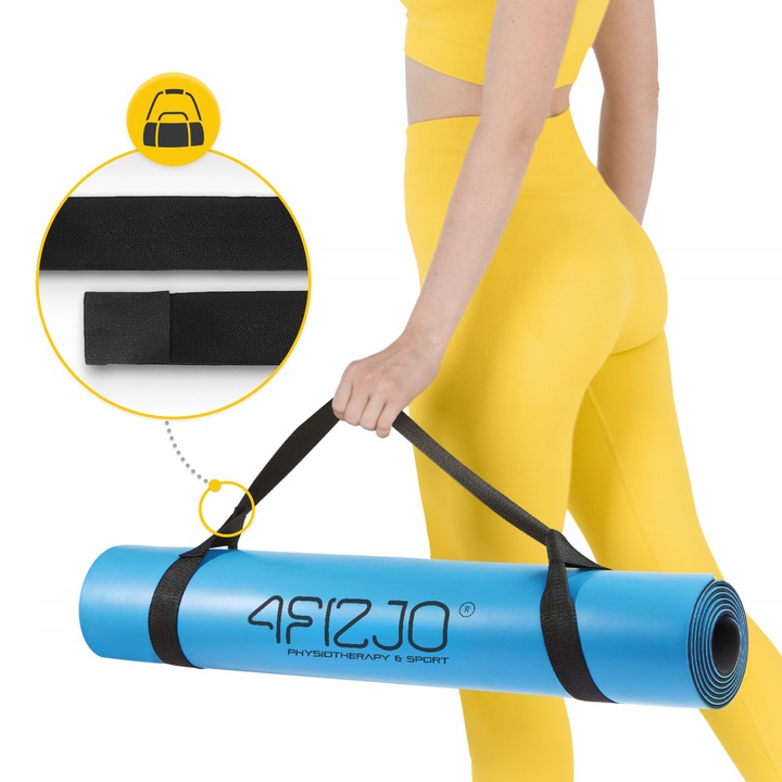 MATA DO JOGI ĆWICZEŃ GIMNASTYCZNA EKOLOGICZNA PROFESJONALNA GUMOWA