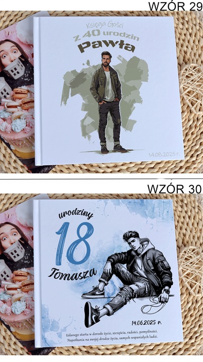 Księga gości karty białe na urodziny rocznice nietypowe okazje