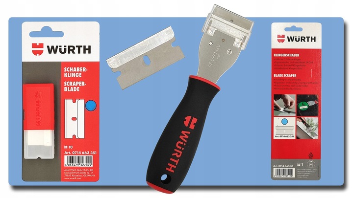 Skrobak do Szyb Farb Silikonu dodatkowe ostrza 6sz