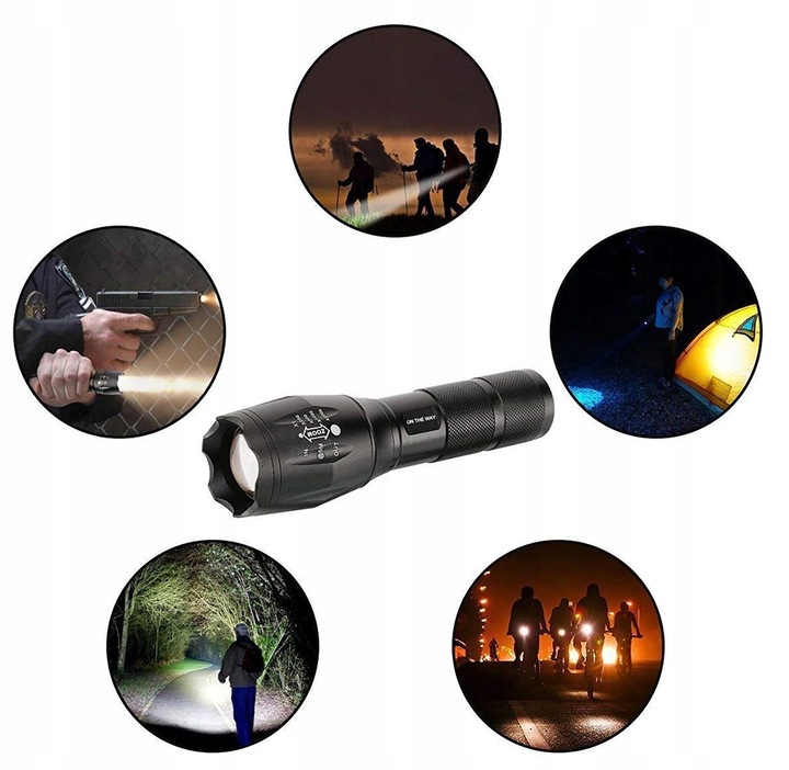 LATARKA TAKTYCZNA WOJSKOWA CREE XM-L T6 ŁADOWARKA