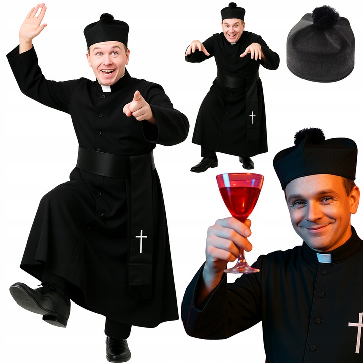 STRÓJ KSIĘDZA NA HALLOWEEN KSIĄDZ BISKUP WIKARY KLECHA OJCIEC MATEUSZ