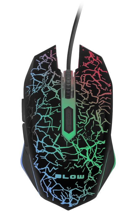 MYSZ OPTYCZNA MYSZKA GAMINGOWA BLOW DLA GRACZY HURRICANE RGB 2400DPI CZARNA