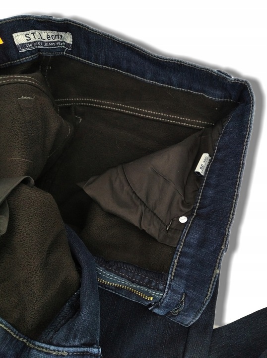 SPODNIE OCIEPLANE MĘSKIE JEANS W33 PAS: 86-88 CM