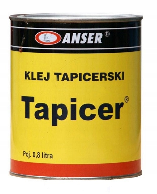 TAPICER KLEJ TAPICERSKI 0,8l TKANINY DREWNO FILC PIANKA GUMA NA PĘDZEL 800m