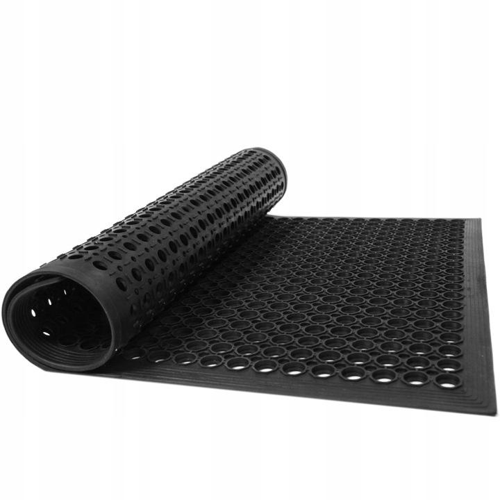 Wycieraczka ażurowa gruba mata wejściowa z perforowanej gumy 60x90