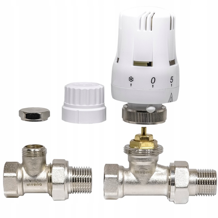 ZESTAW TERMOSTATYCZNY PROSTY Z NASTAWĄ WSTĘPNĄ ZAWÓR ZASILAJĄCY