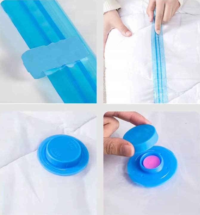 12x WORKI PRÓŻNIOWE DO PAKOWANIA NA UBRANIA POŚCIEL DO WALIZKI 2X POMPKA